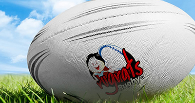 rugby ball with rugrats image